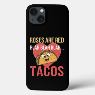 Rosen zijn rode Blah Tacos Valentijnsdag Eten Lief Case-Mate iPhone Case