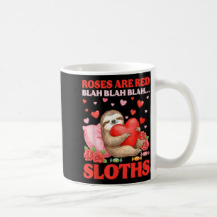 Rosen zijn rood Blah luiaards valentijnsdag Schatt Koffiemok