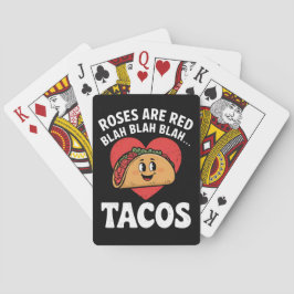 Rosen zijn rood Blah Tacos Grappige Valentijnsdag Pokerkaarten