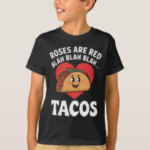 Rosen zijn rood Blah Tacos Grappige Valentijnsdag