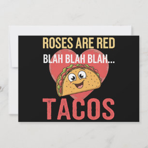Rosen zijn rood Blah Tacos Valentijnsdag Etenliefh Kaart