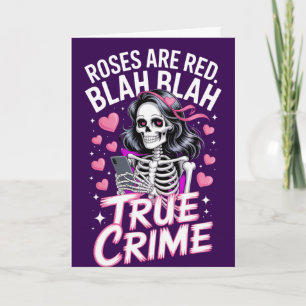 Rosen zijn rood Blah True Crime Anti Valentijnkaar Kaart