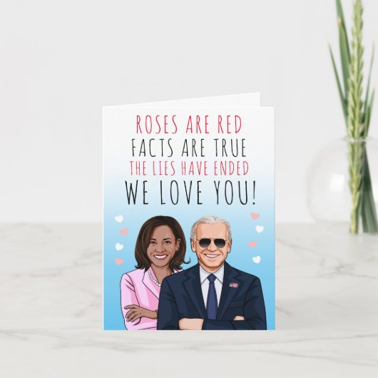 Rosen zijn rood Feiten zijn waar Valentijnsdag Kaart (Voorkant)