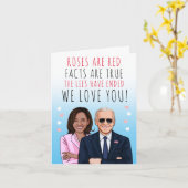 Rosen zijn rood Feiten zijn waar Valentijnsdag Kaart (Gele Bloem)