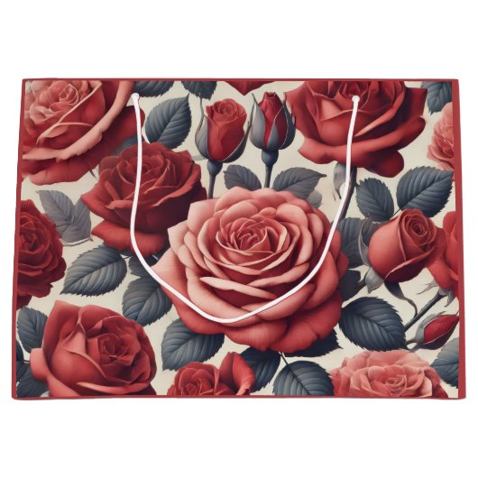 Rosen zijn rood groot cadeauzakje (Voorkant)