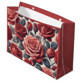 Rosen zijn rood groot cadeauzakje (Voorkant Gekanteld)