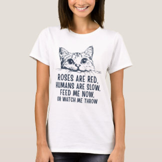 Rosen zijn rood, mensen zijn langzaam - Grappige k T-shirt