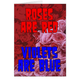 Rosen zijn rood, viooltjes zijn blauw Aangenomen k