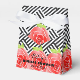 Rosen Zwarte Witte Strepen Derby Tent Bedankdoosjes