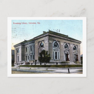 Rosenberg Library, Galveston, TX 1907 Vintage Briefkaart