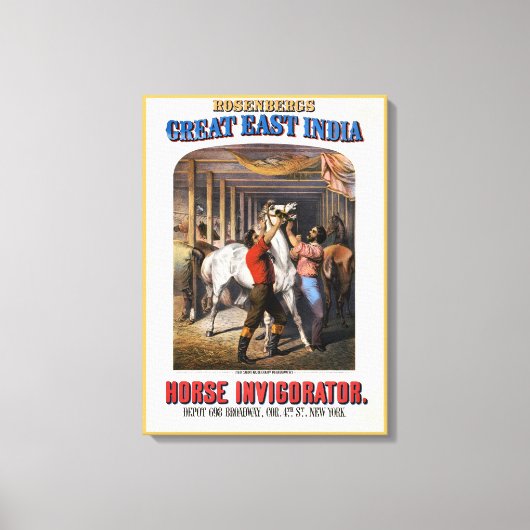 Rosenbergs Great East India Horse Invigorator. Canvas Afdruk (Voorkant)