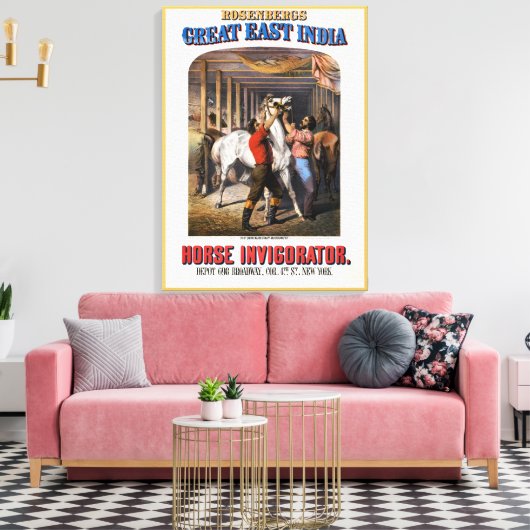 Rosenbergs Great East India Horse Invigorator. Canvas Afdruk (Insitu (Woonkamer))