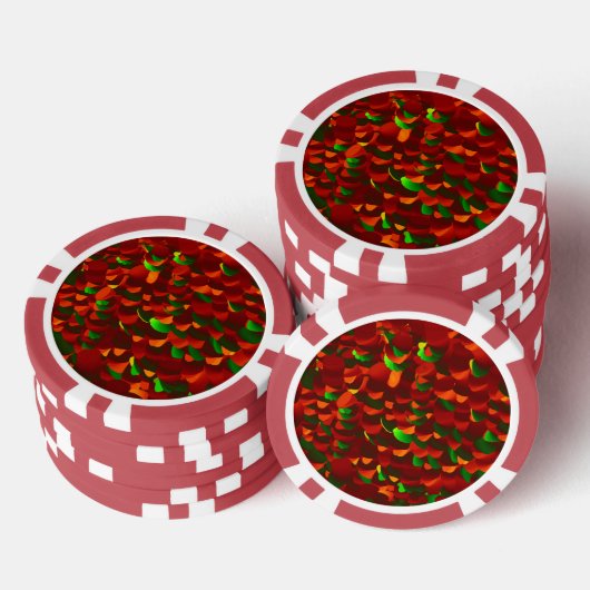  Rosenblätter abstrakt Poker Chips (Opstapeling)