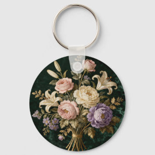 Rosenboeket Antieke Stijl Tapijt Sleutelhanger