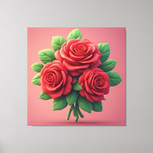 Rosenboeket Canvas Afdruk (Voorkant)