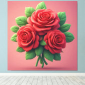 Rosenboeket Canvas Afdruk (Insitu (Houten vloer))