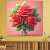 Rosenboeket Canvas Afdruk (Insitu (Woonkamer))