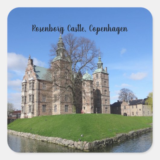 Rosenborg Castle, Kopenhagen, Denemarken Vierkante Sticker (Voorkant)