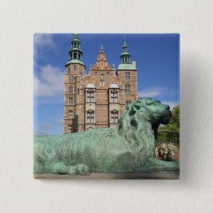 Rosenborg Paleis, Kopenhagen, Denemarken Vierkante Button 5,1 Cm