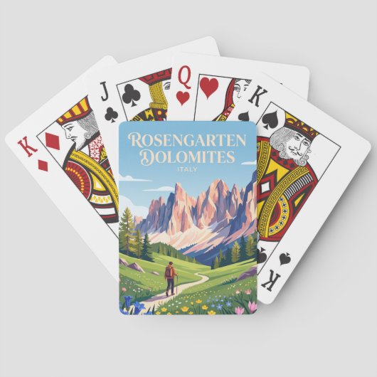 Rosengarten Dolomieten Italië Pokerkaarten (Achterkant)