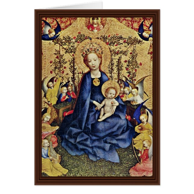 Rosenhagmadonna door Lochner Stefan (Voorkant)