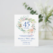 Rosenkrans 45e 65e jubileum Save the Date Briefkaart (Staand voorkant)