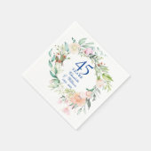 Rosenkrans Bloemen 45e 65e trouwdag Servet (Hoek)