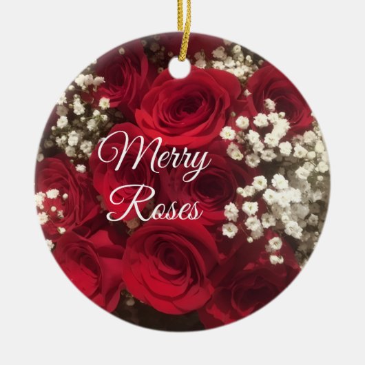 Rosenornament Keramisch Ornament (Voorkant)