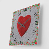 Rosenrahmen mit Herz Vierkante Klok (Hoek)