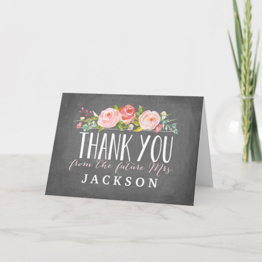 Rosentuin | Bruidsuitnodiging Dankkaart Bedankkaart (Voorkant)