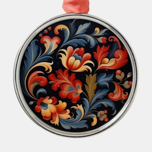 Rosepaint Modern 1 van 6 Metalen Ornament (Voorkant)