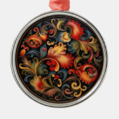 Rosepaint Modern 2 van 6 Metalen Ornament (Voorkant)