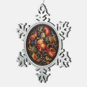 Rosepaint Modern 2 van 6 Tin Sneeuwvlok Ornament (Rechts)