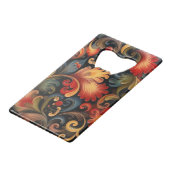 Rosepaint Rosemaling Modern 5 Creditkaart Flessenopener (Achterkant Gekanteld)