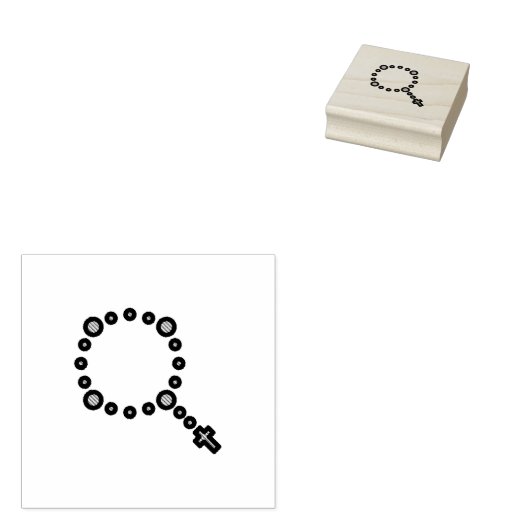 Rosery Beads katholiek Rubberstempel (Gestempeld)