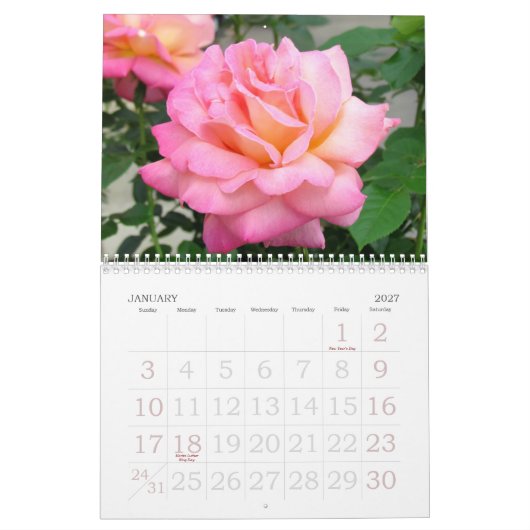Roses 2018 Custom Calendar Kalender (Jan 2027)