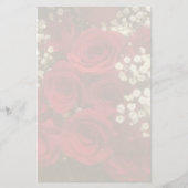 Roses and Baby's Breath Stationery Briefpapier (Voorkant)