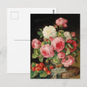 Roses and cherries oil painting briefkaart (Voorkant / Achterkant)