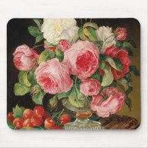 Roses and cherries oil painting