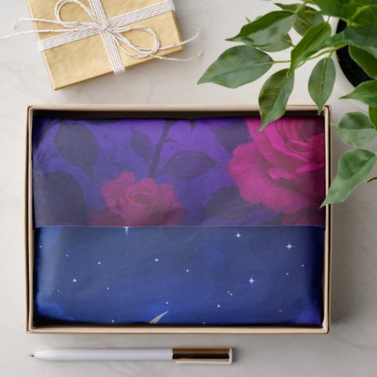 Roses and Moonlight Tissue Paper Tissuepapier (Geschenk)