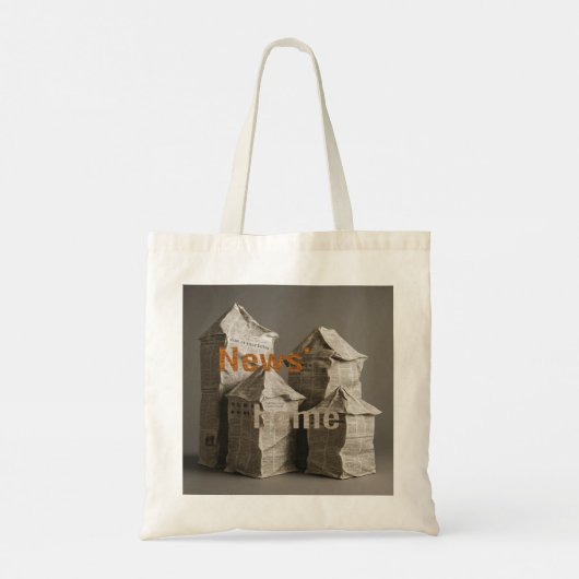 roses and news tote bag (Achterkant)