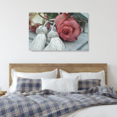Roses and Tassels canvas print (Insitu (Slaapkamer))