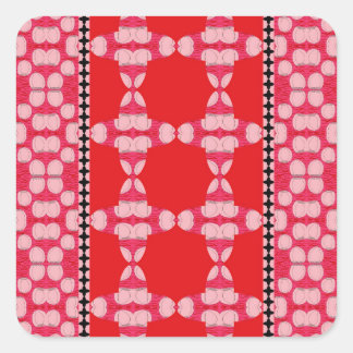 Roses And Waves Clovers Vierkante Sticker