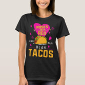 Roses Are Red Blah Blah Blah Tacos Foodie Valentin T-shirt (Voorkant)