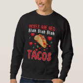Roses Are Red Blah Blah Blah Tacos Foodie Valentin Trui (Voorkant)