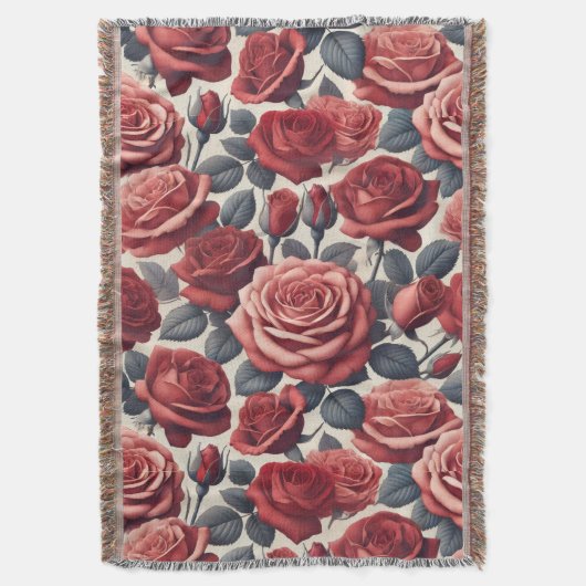 Roses are Red Deken (Voorkant Verticaal)