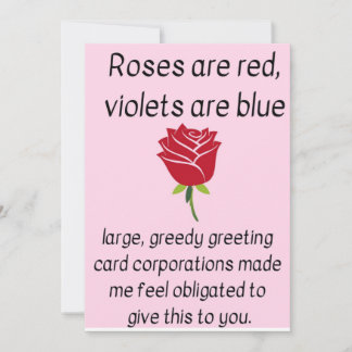 Roses are red... feestdagenkaart
