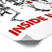 Roses Are Red Inside Im Dead Skeleton Valentines Poster (Hoek)