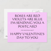 ROSES ARE RED, VIOLETS ARE BLUE, I'M SENDING YO... FEESTDAGENKAART (Voorkant / Achterkant)