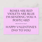 ROSES ARE RED, VIOLETS ARE BLUE, I'M SENDING YO... FEESTDAGENKAART (Voorkant)